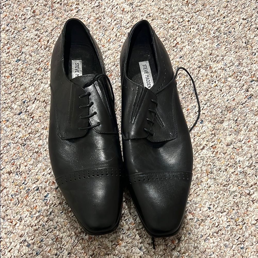 Steve Madden Men's Black Dress Shoes - Size 12